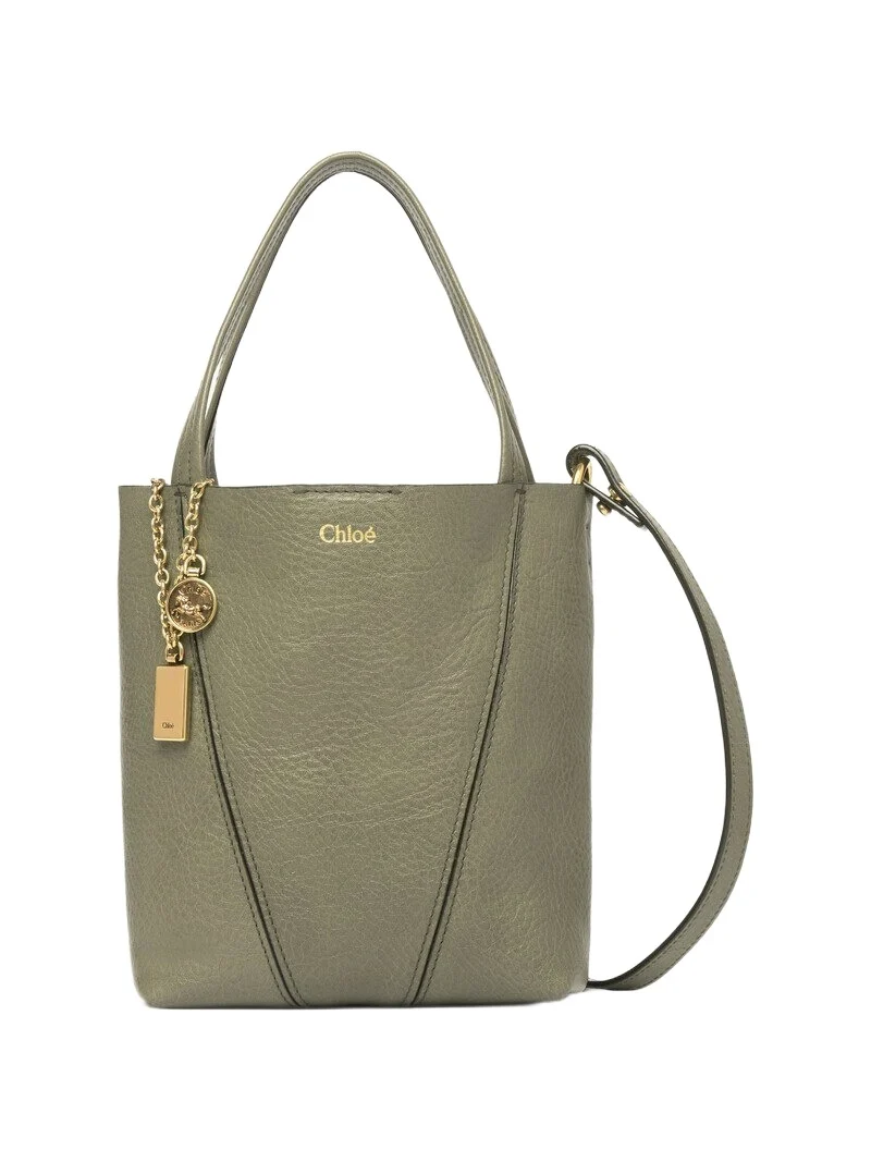 Chloé Small Chloé Spin tote bag in grained leather