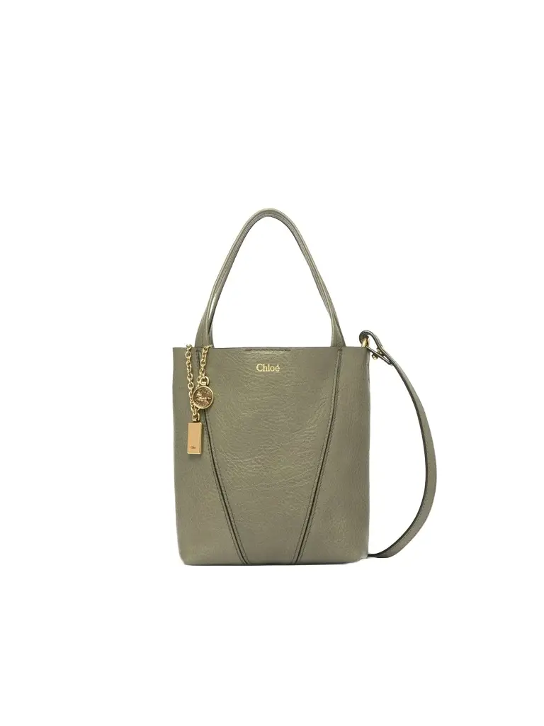 Chloé Small Chloé Spin tote bag in grained leather | Image 1 Chloé Small Chloé Spin tote bag in grained leather | Image 1