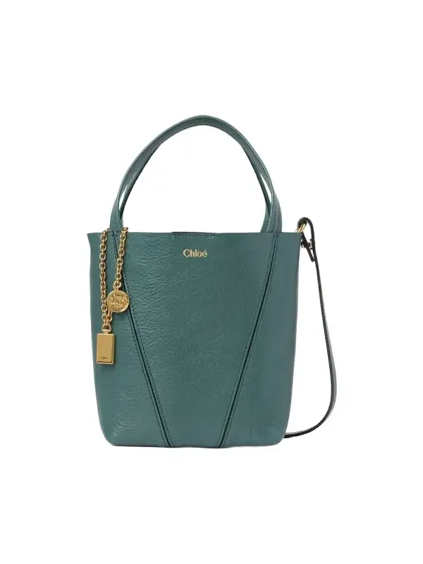Small Chloé Spin tote bag in grained leather