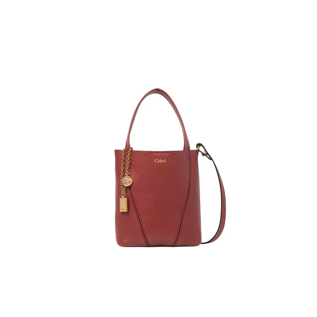 Chloé Small Chloé Spin tote bag in grained leather | Image 1 Chloé Small Chloé Spin tote bag in grained leather | Image 1