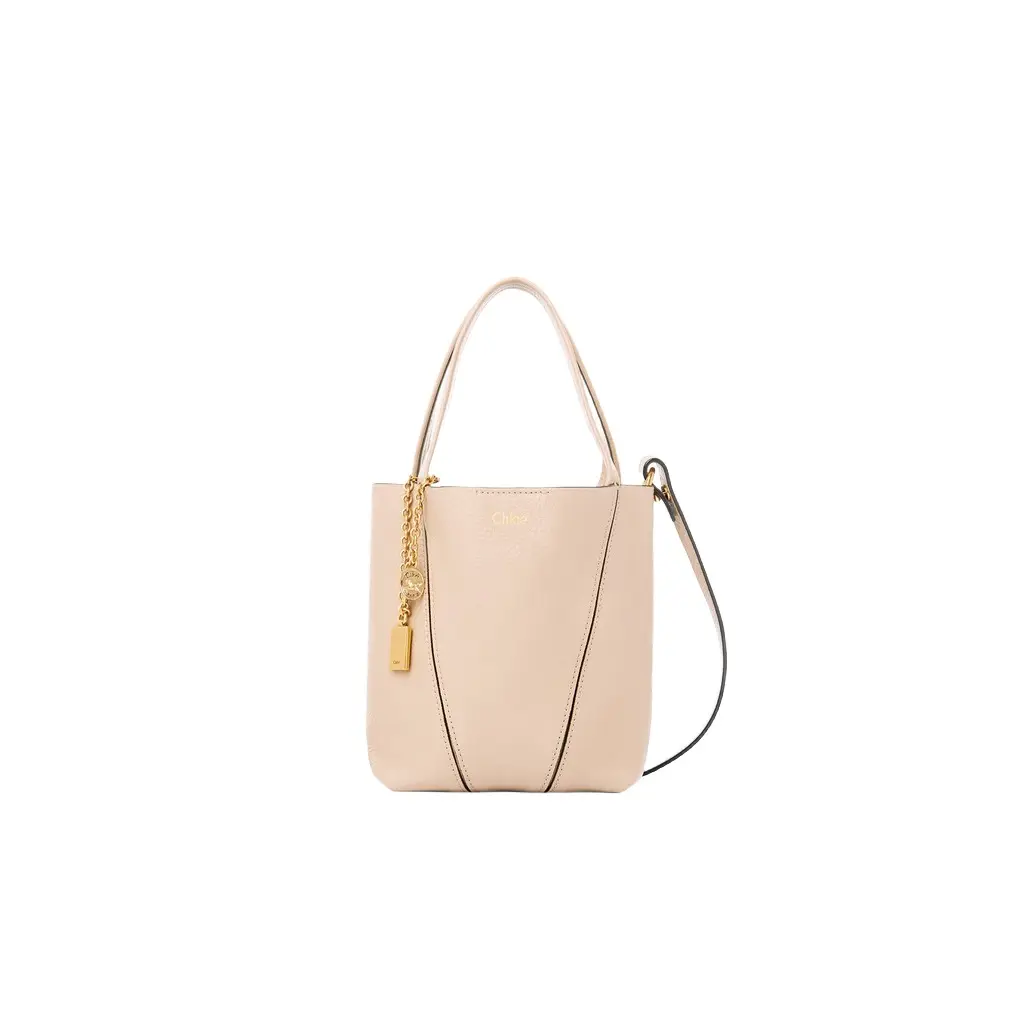 Chloé Small Chloé Spin tote bag in grained leather | Image 1 Chloé Small Chloé Spin tote bag in grained leather | Image 1