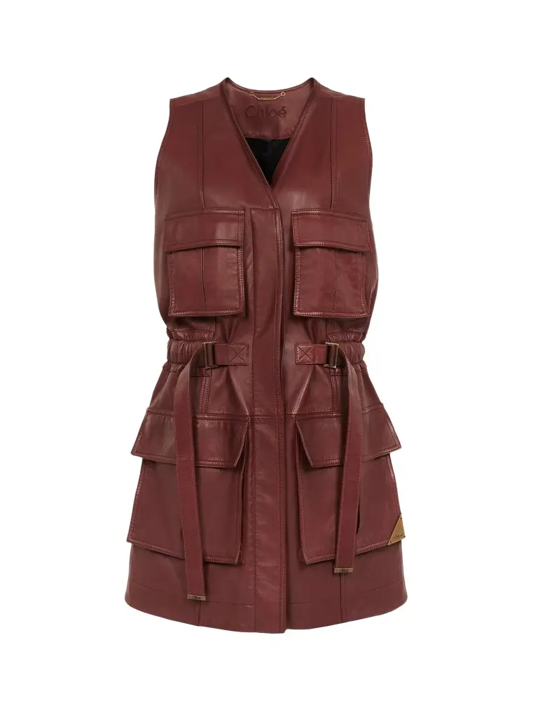 Chloé Utilitarian vest in leather | Image 1 Chloé Utilitarian vest in leather | Image 1