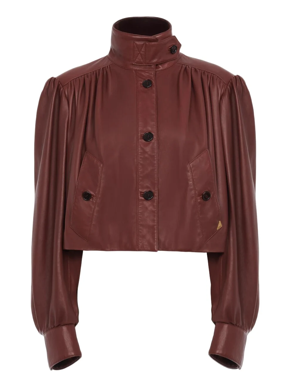 Chloé Gathered boule jacket in leather
