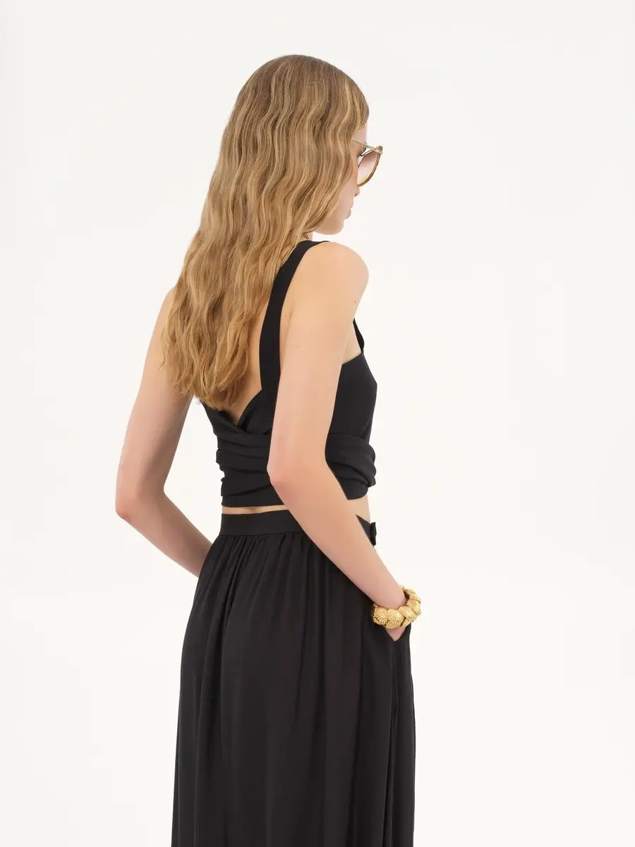 Chloé Cropped front-tie tank top in crêpe de chine | Thumbnail 5 Chloé Cropped front-tie tank top in crêpe de chine | Thumbnail 5