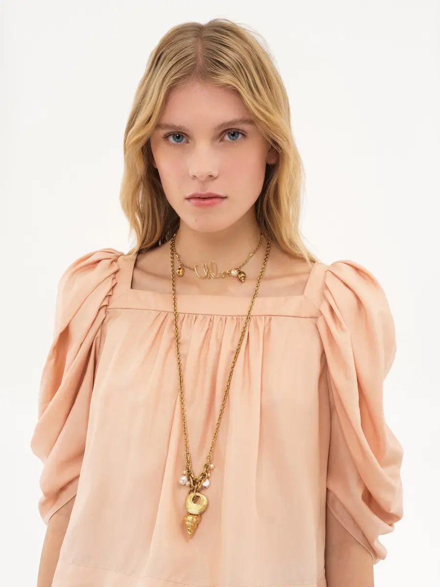 Chloé Puff-sleeve pleated top in silk poplin | Thumbnail 6 Chloé Puff-sleeve pleated top in silk poplin | Thumbnail 6