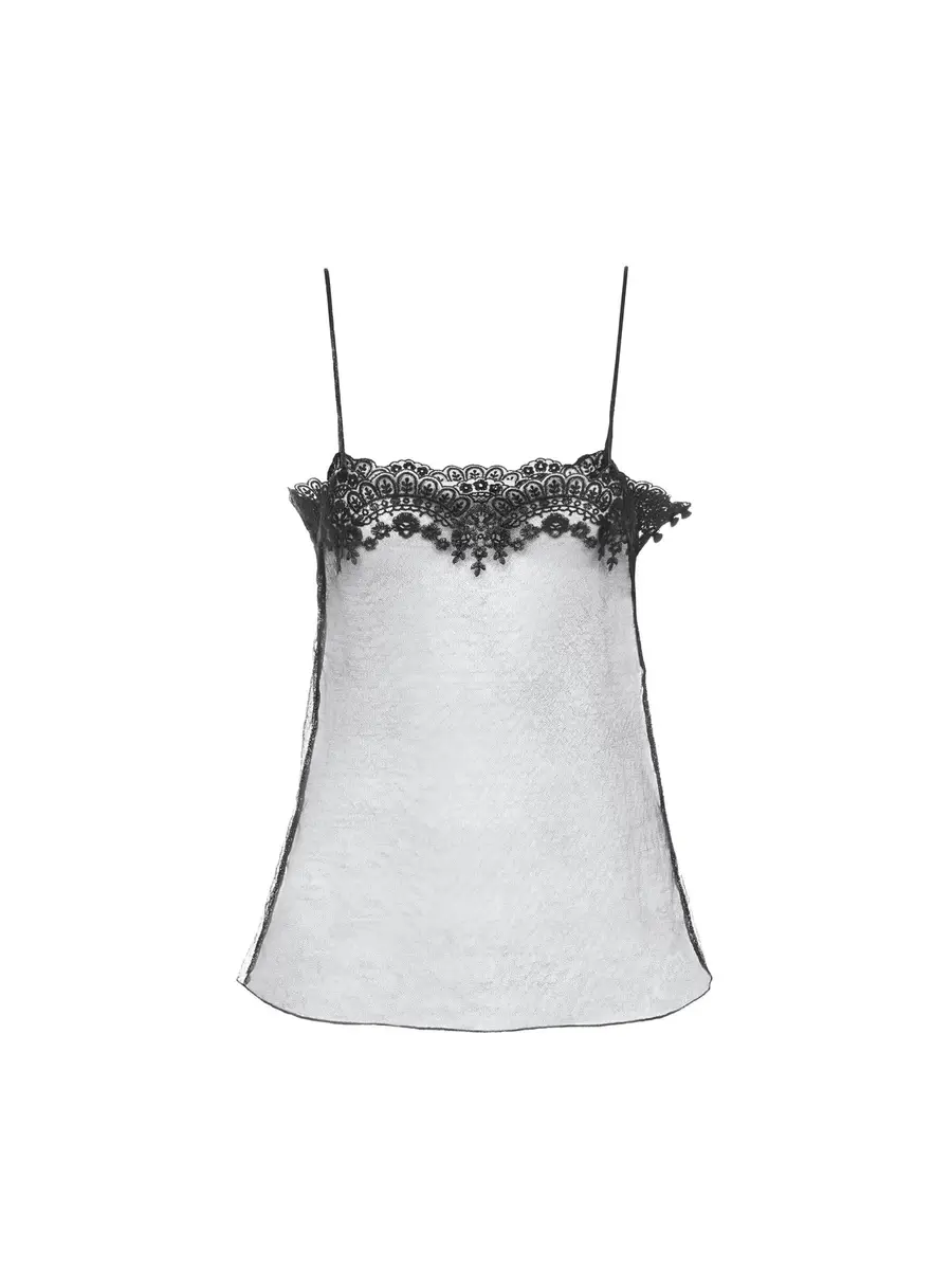 Chloé Fitted tank top in embroidered lace | Thumbnail 2 Chloé Fitted tank top in embroidered lace | Thumbnail 2