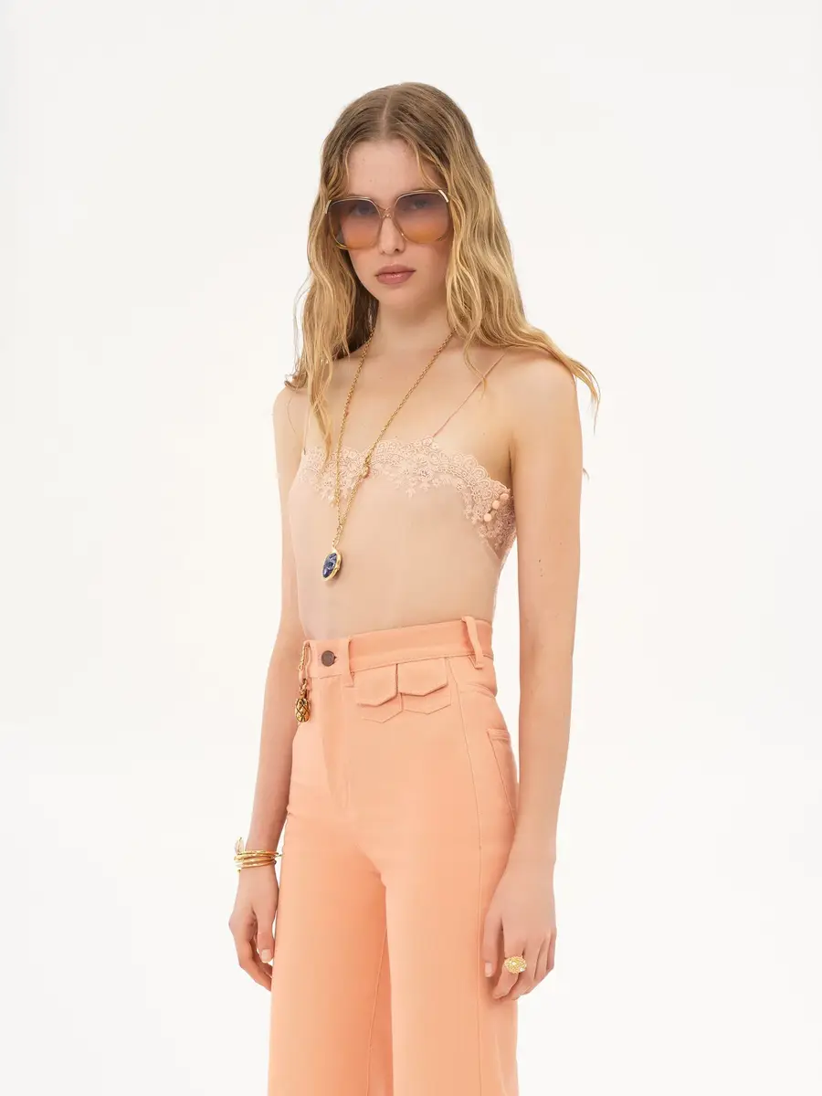 Chloé Fitted tank top in embroidered lace | Thumbnail 4 Chloé Fitted tank top in embroidered lace | Thumbnail 4