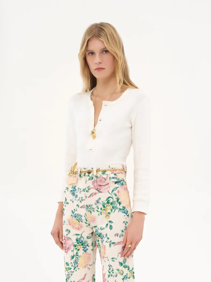 Chloé Henley shirt in cotton jersey | Thumbnail 4 Chloé Henley shirt in cotton jersey | Thumbnail 4
