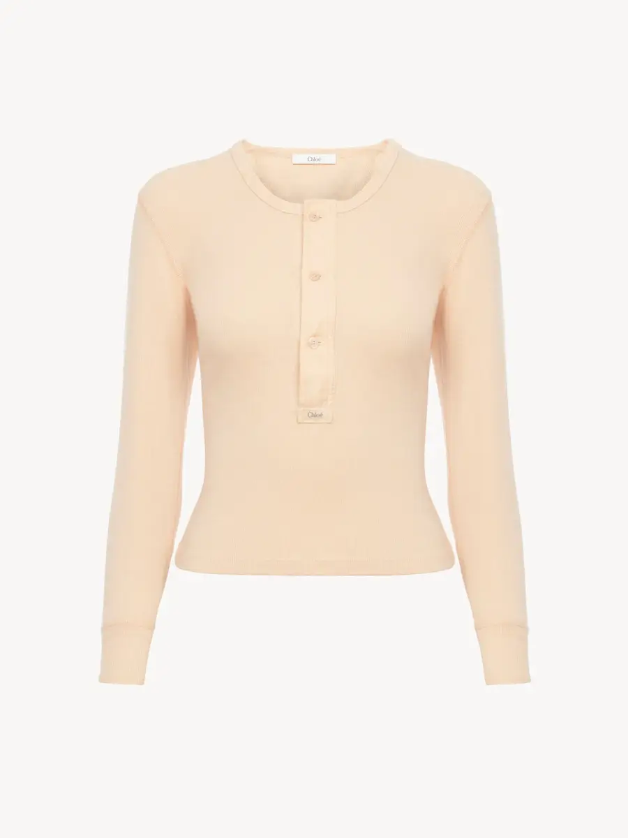 Chloé Henley shirt in cotton jersey | Thumbnail 2