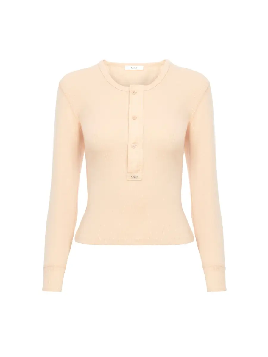 Chloé Henley shirt in cotton jersey | Thumbnail 3