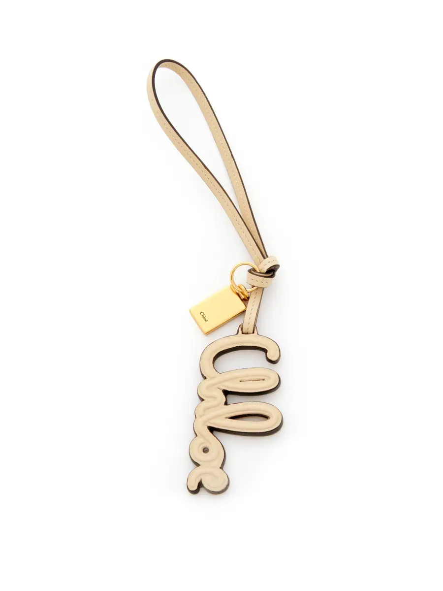 Chloé Logo bag charm in shiny leather | Thumbnail 2 Chloé Logo bag charm in shiny leather | Thumbnail 2