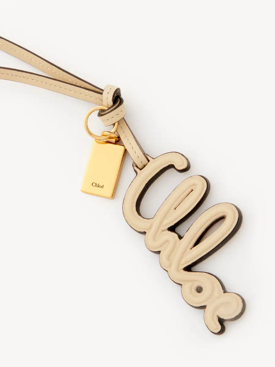Chloé Logo bag charm in shiny leather | Thumbnail 3 Chloé Logo bag charm in shiny leather | Thumbnail 3