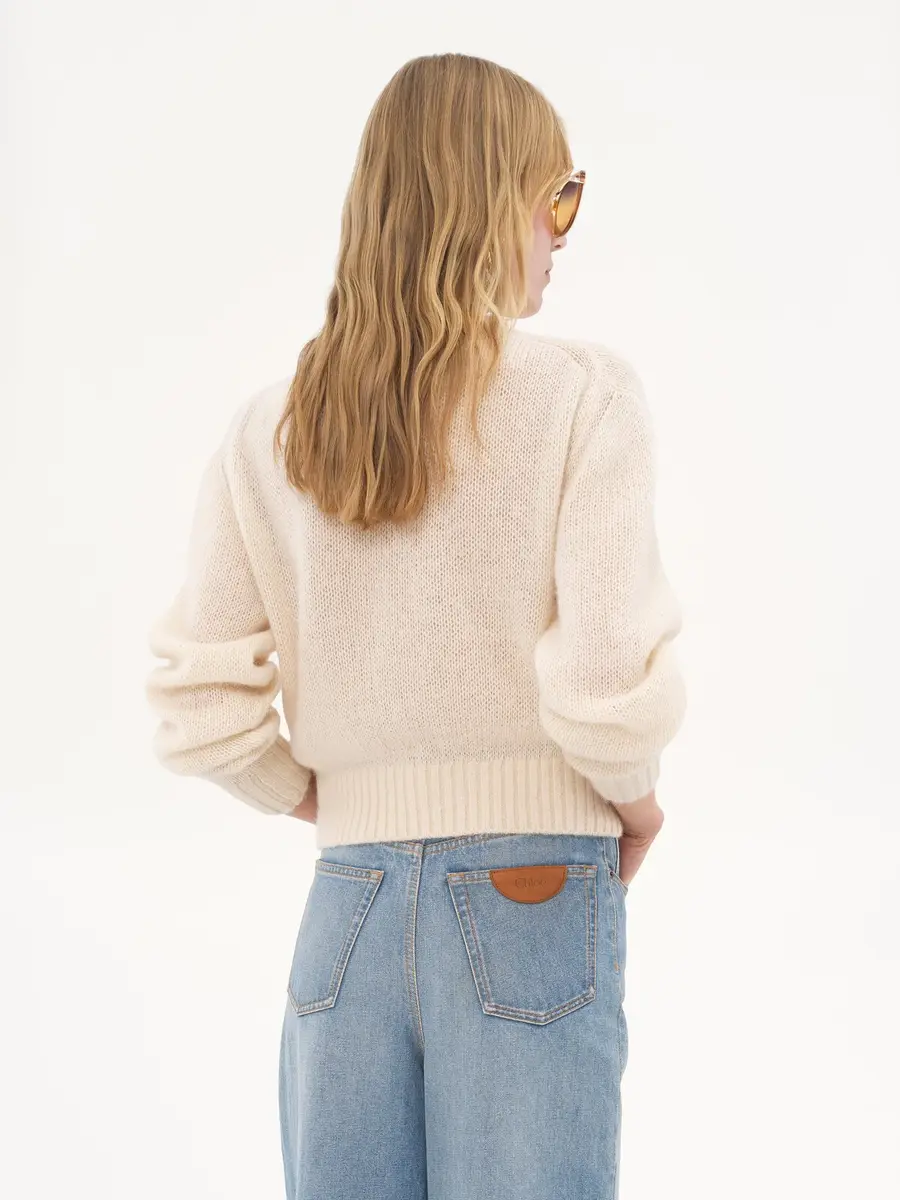Chloé Logo sweater in alpaca wool & silk knit | Thumbnail 5 Chloé Logo sweater in alpaca wool & silk knit | Thumbnail 5