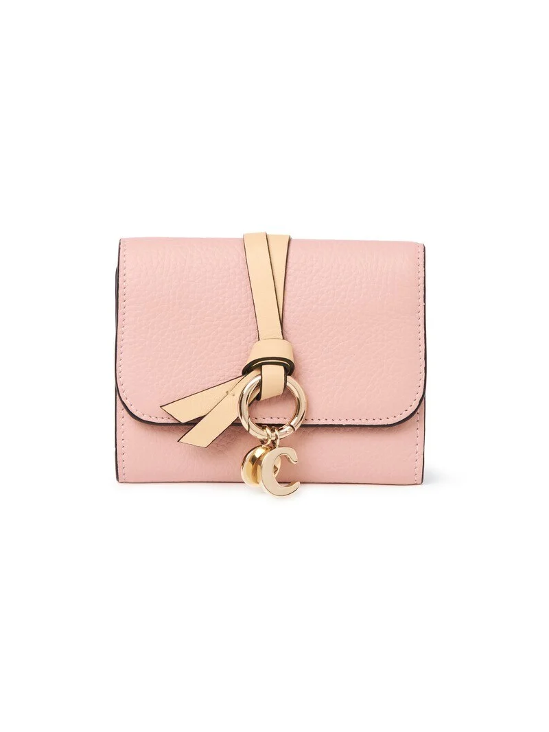 Chloé Small Alphabet tri-fold in grained leather