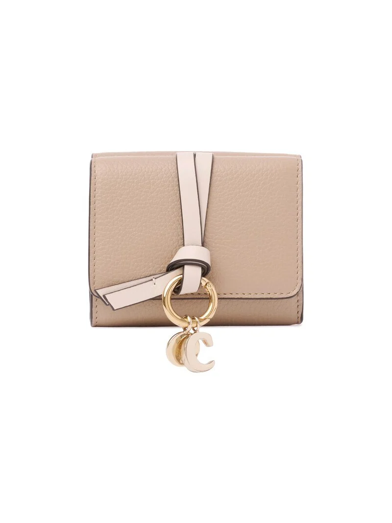 Chloé Mini Alphabet tri-fold in grained leather