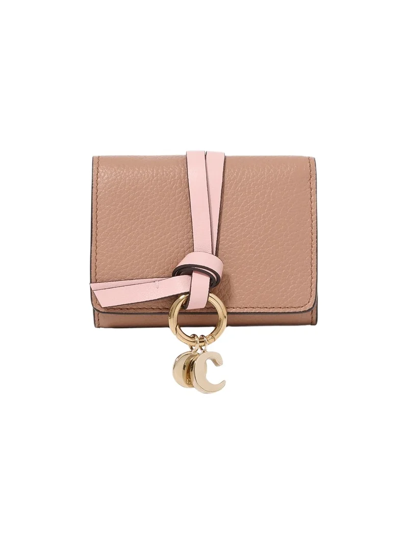 Chloé Mini Alphabet tri-fold in grained leather