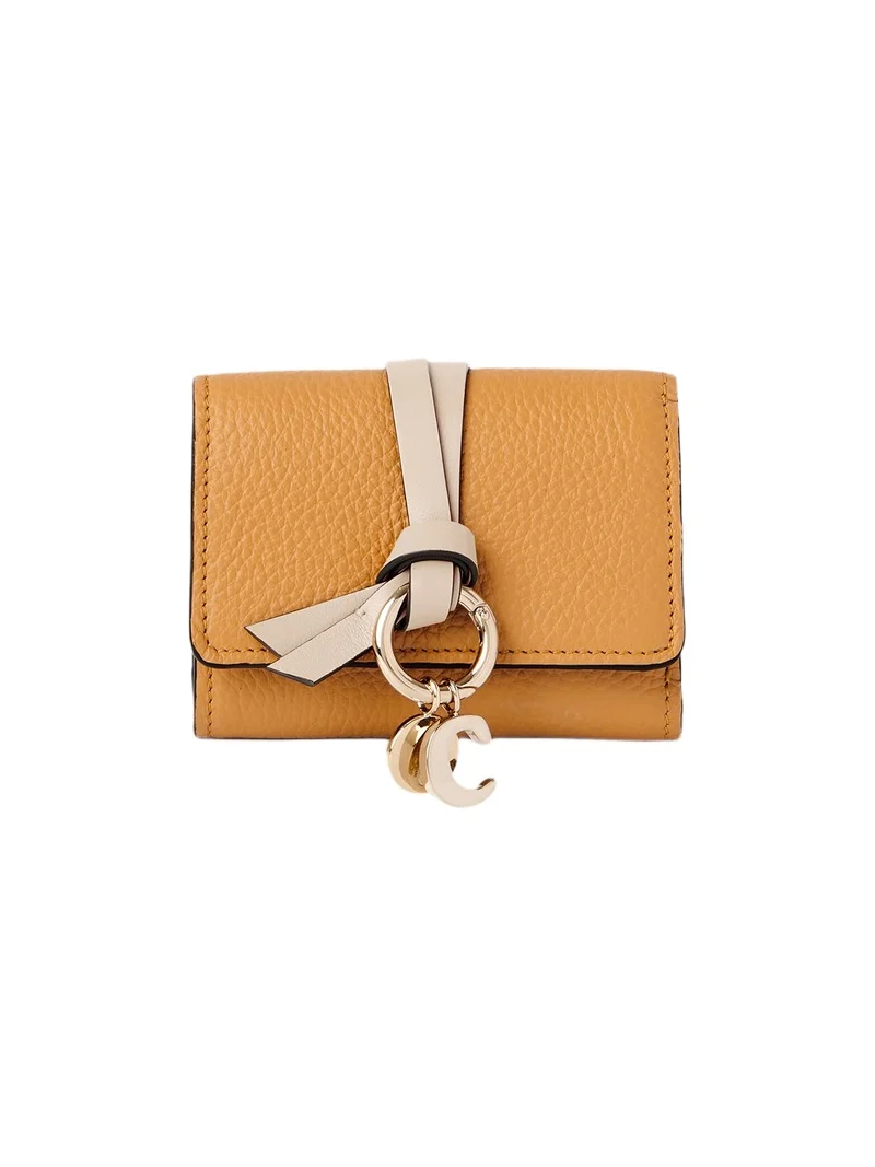 Chloé Mini Alphabet tri-fold in grained leather