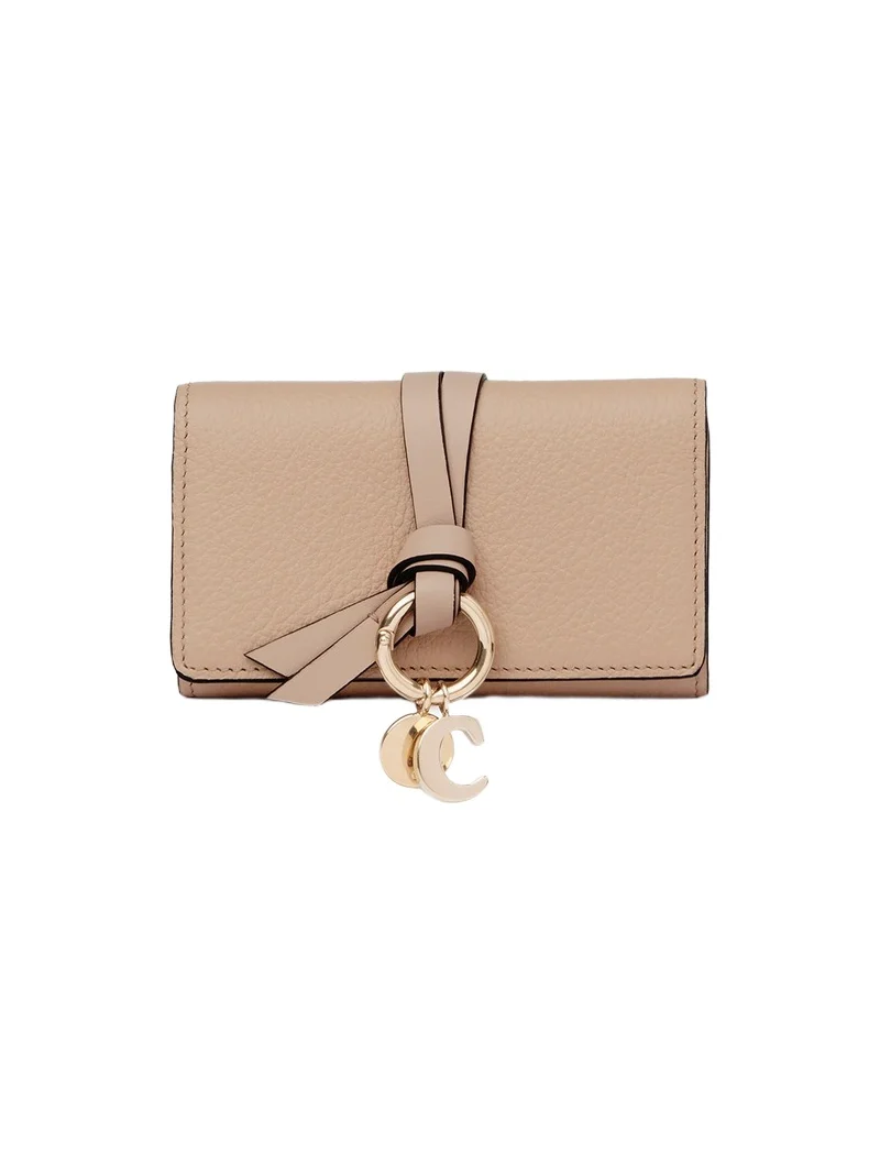 Alphabet key case in grained leather Alphabet key case in grained leather