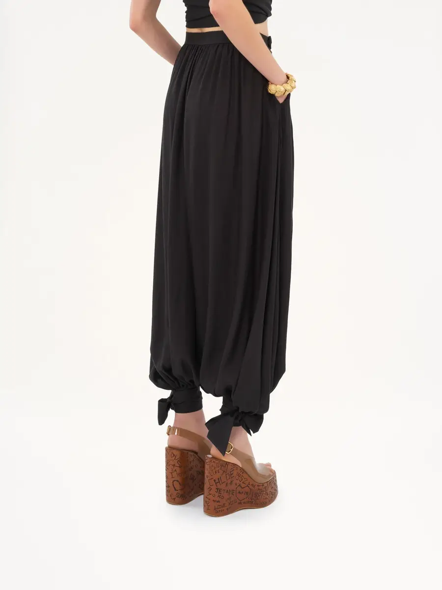 Chloé Fluid pleated pants in silk charmeuse | Thumbnail 5