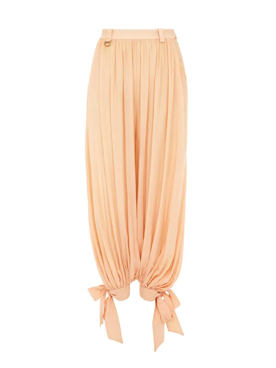 Chloé Fluid pleated pants in silk charmeuse | Thumbnail 2 Chloé Fluid pleated pants in silk charmeuse | Thumbnail 2