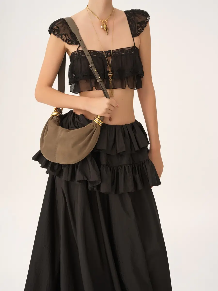 Chloé Mini Bracelet Hobo bag in suede leather | Thumbnail 3 Chloé Mini Bracelet Hobo bag in suede leather | Thumbnail 3