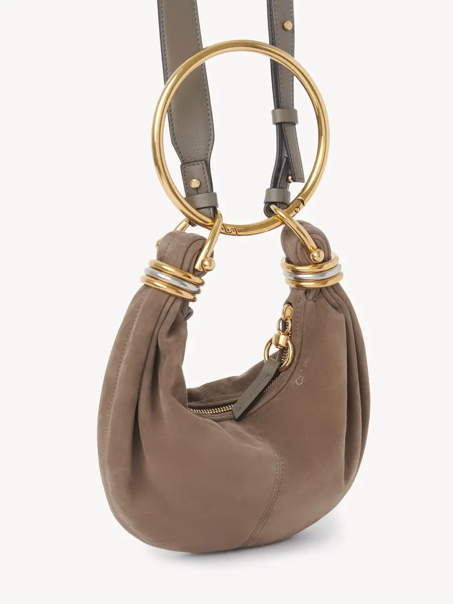 Chloé Mini Bracelet Hobo bag in suede leather | Thumbnail 4 Chloé Mini Bracelet Hobo bag in suede leather | Thumbnail 4
