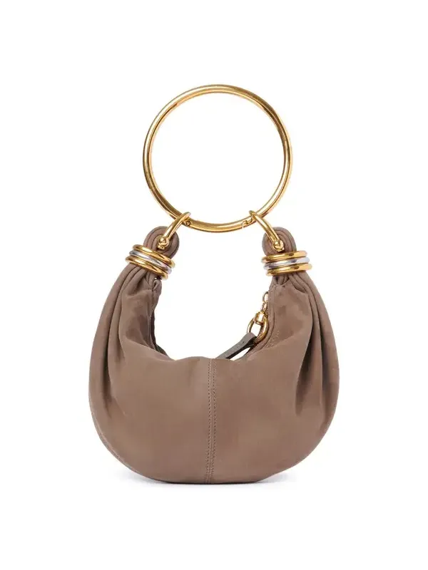 Mini Bracelet Hobo bag in suede leather Mini Bracelet Hobo bag in suede leather
