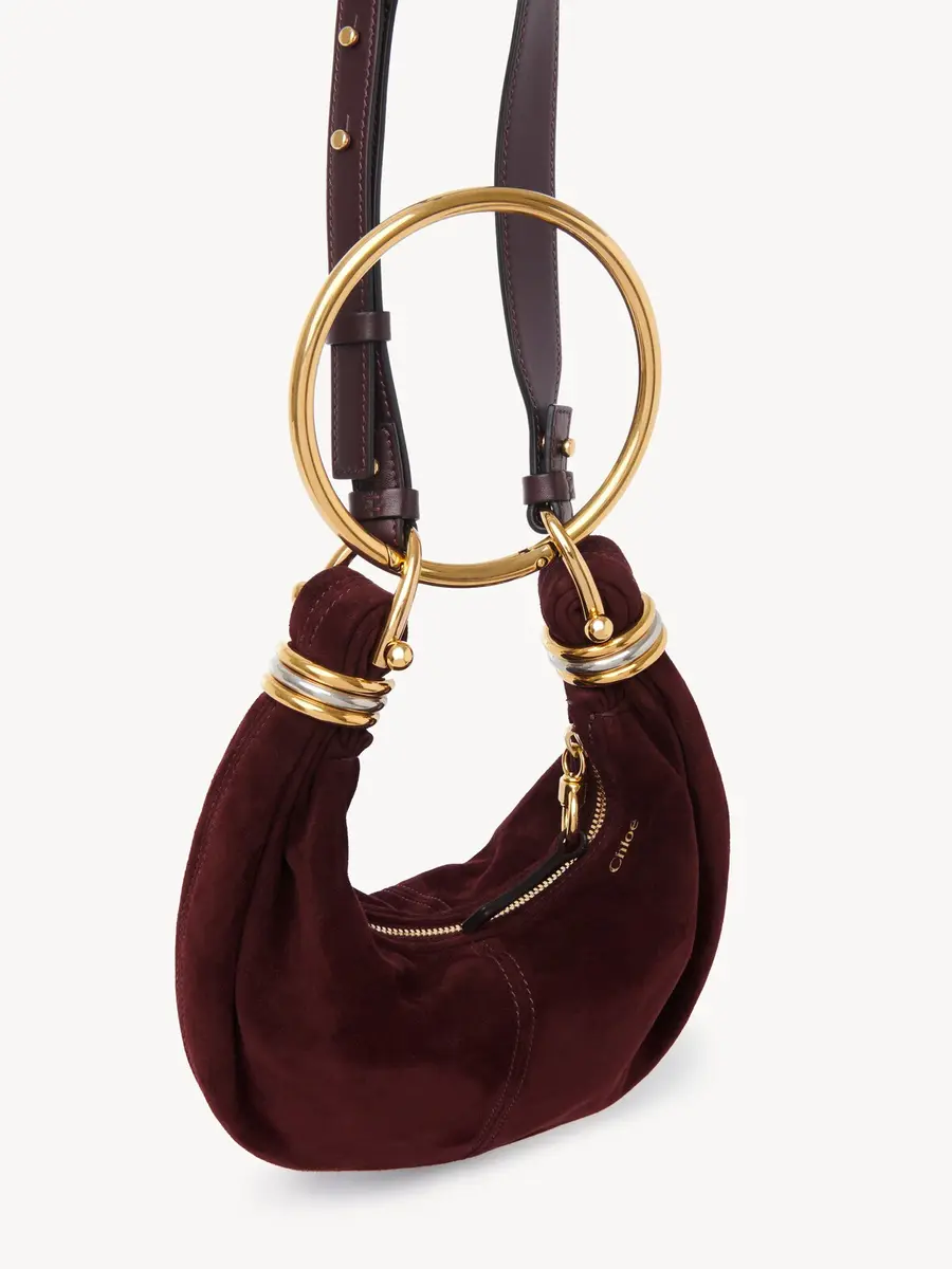 Chloé Mini Bracelet Hobo bag in suede leather | Thumbnail 4 Chloé Mini Bracelet Hobo bag in suede leather | Thumbnail 4