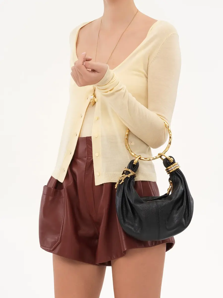 Chloé Mini Bracelet Hobo bag in grained leather | Thumbnail 3 Chloé Mini Bracelet Hobo bag in grained leather | Thumbnail 3