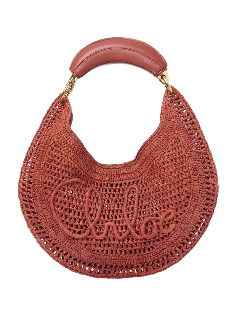 Chloé Summer Banana hobo bag in raffia