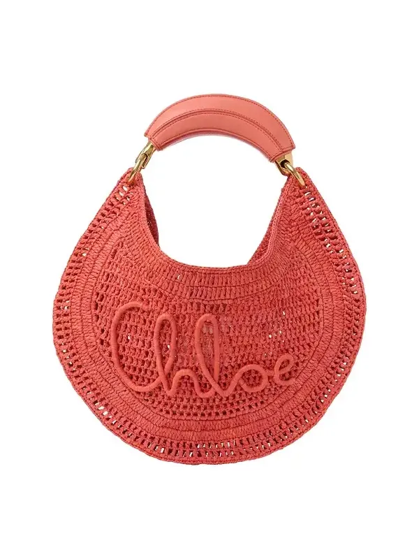 Chloé Summer Banana hobo bag in raffia