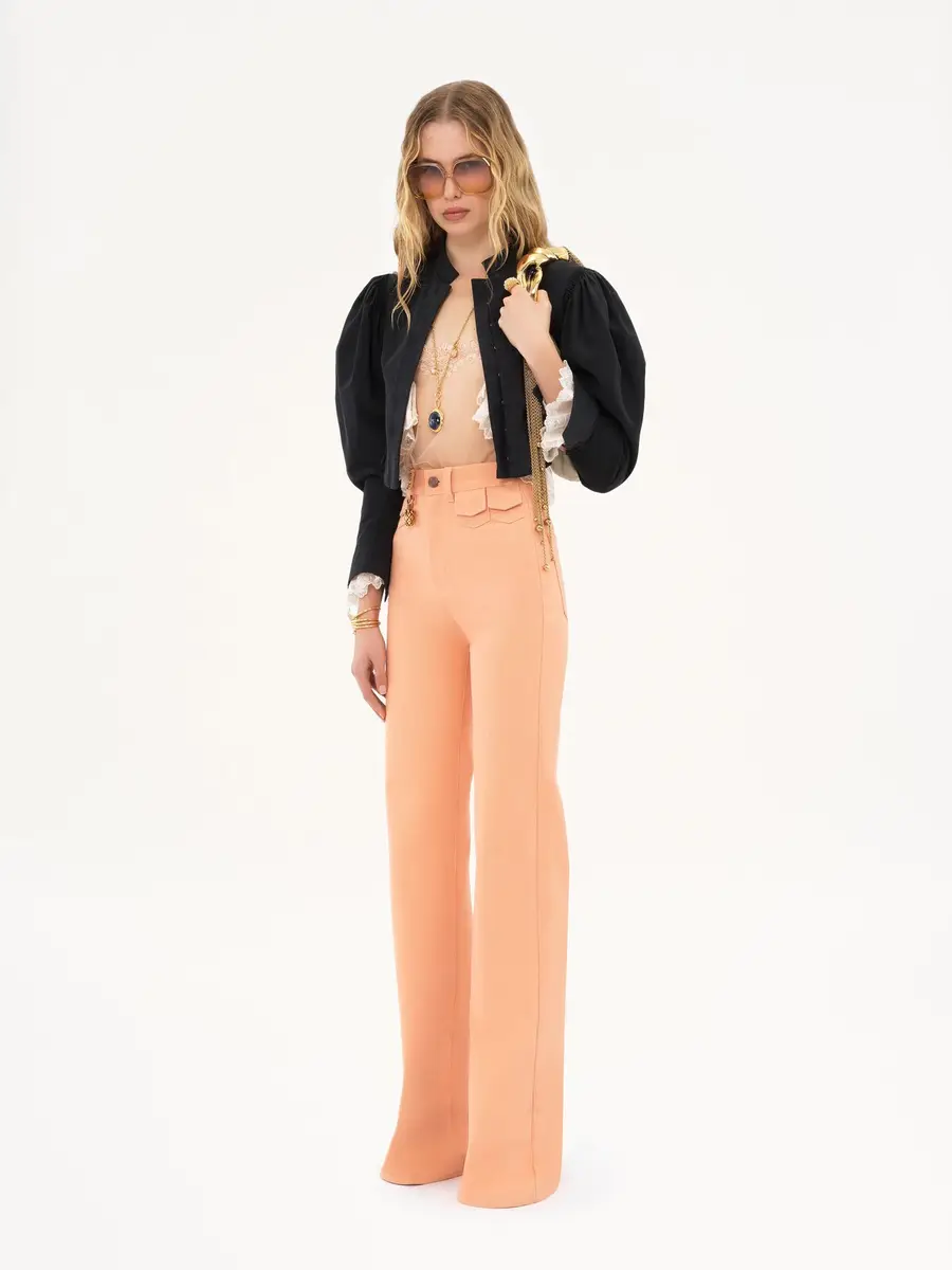 Chloé Puff-sleeve cropped jacket in silk faille | Thumbnail 3 Chloé Puff-sleeve cropped jacket in silk faille | Thumbnail 3