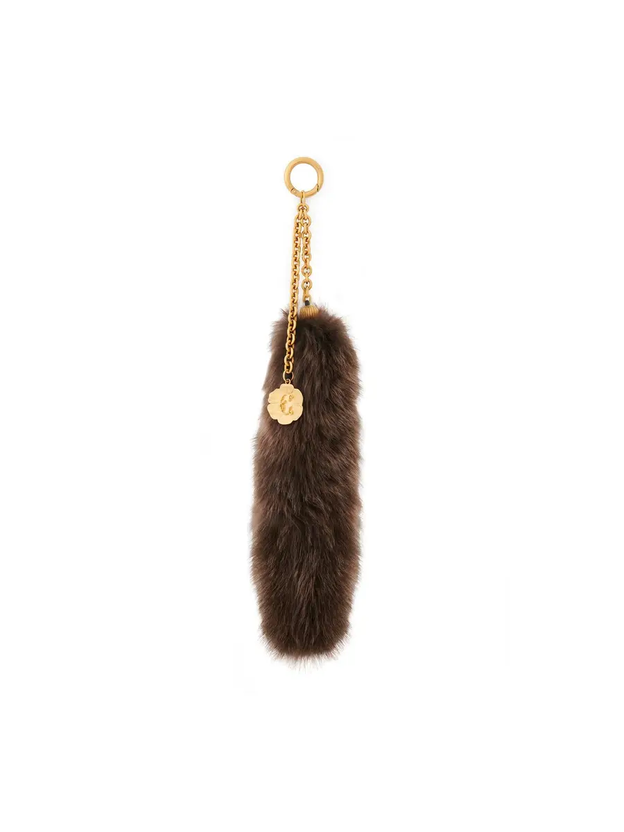 Chloé The Treasure Tails charm in shearling | Image 1 Chloé The Treasure Tails charm in shearling | Image 1