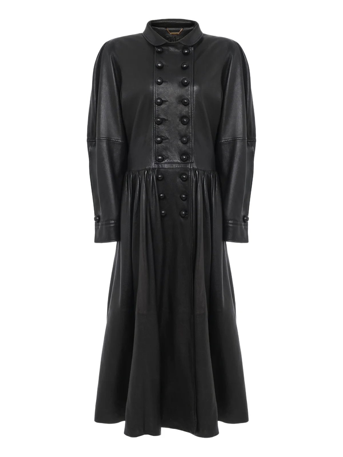 Chloé Oversized long riding coat in leather