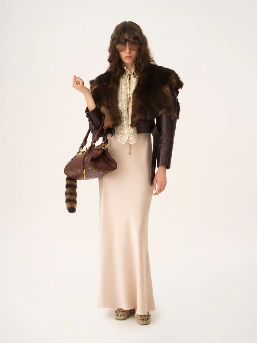 Chloé Cropped fitted jacket in leather | Thumbnail 3 Chloé Cropped fitted jacket in leather | Thumbnail 3