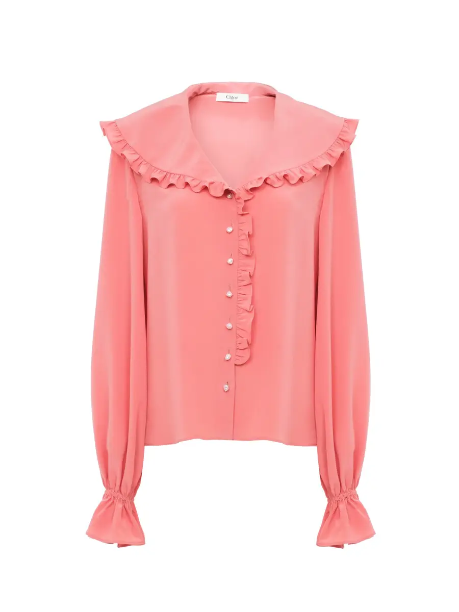Chloé Fluid ruffle blouse in crêpe de chine | Image 1 Chloé Fluid ruffle blouse in crêpe de chine | Image 1
