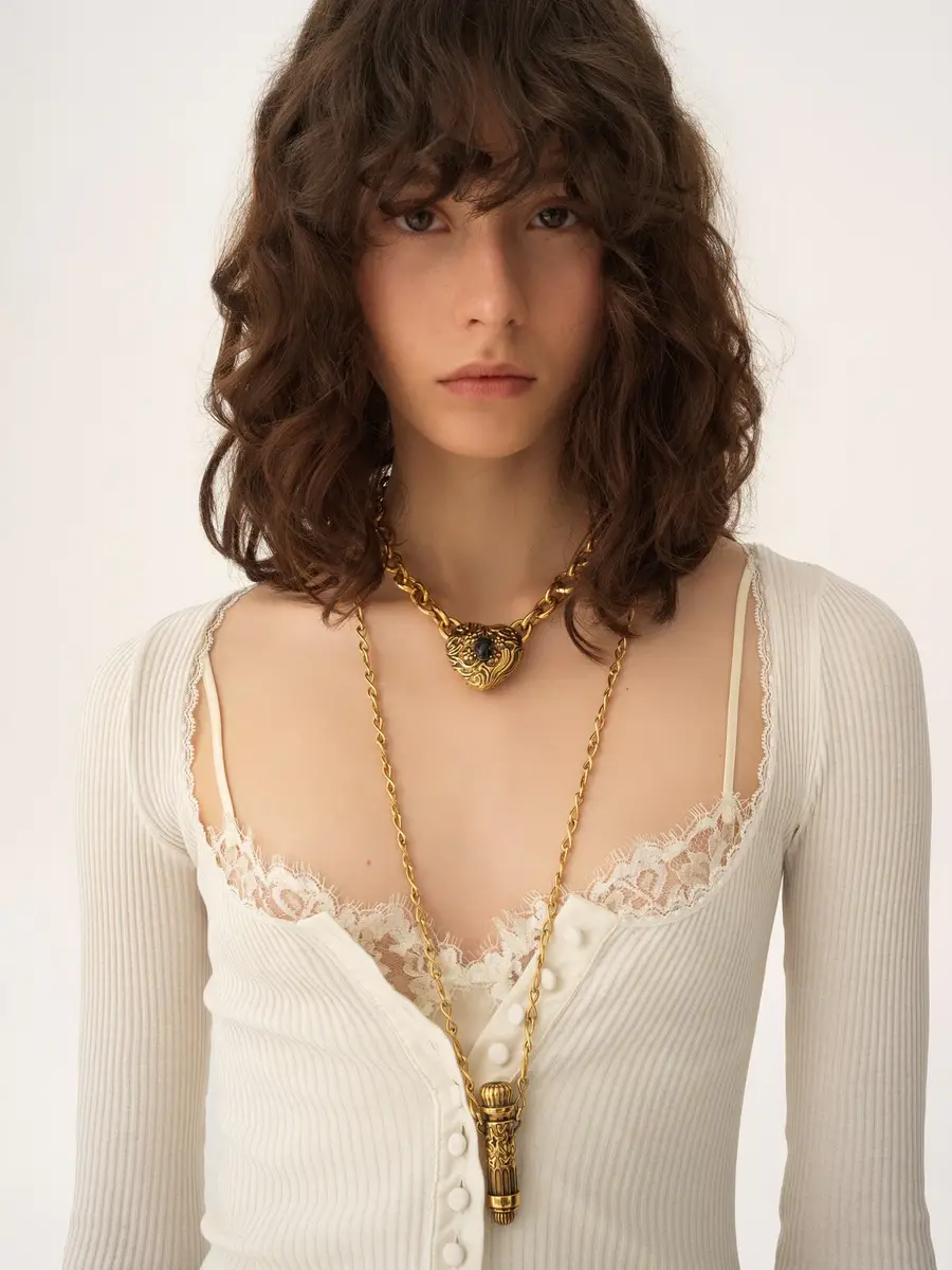 Chloé Scoop-neck fitted cardigan in cotton | Thumbnail 6