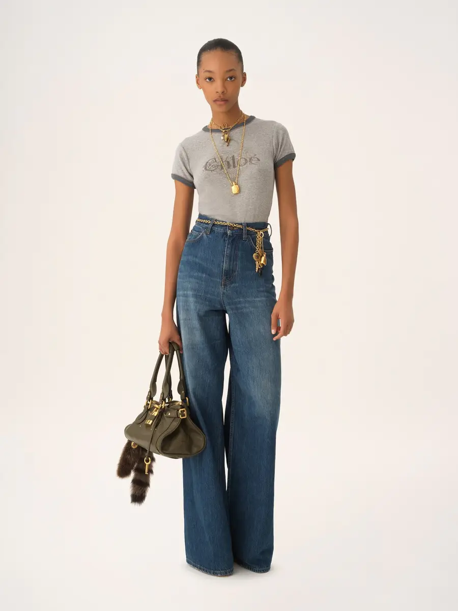 Chloé Baby fit logo T-shirt in cotton jersey | Thumbnail 3