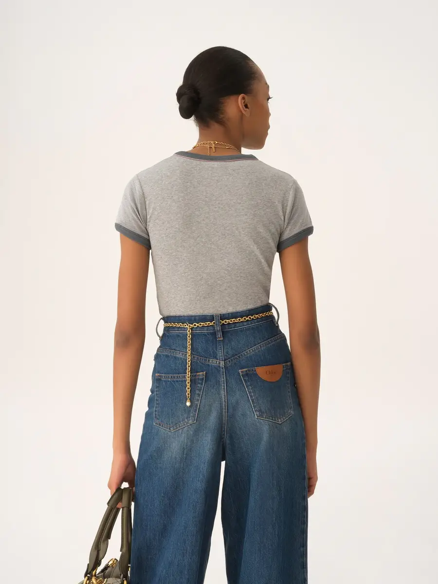 Chloé Baby fit logo T-shirt in cotton jersey | Thumbnail 6