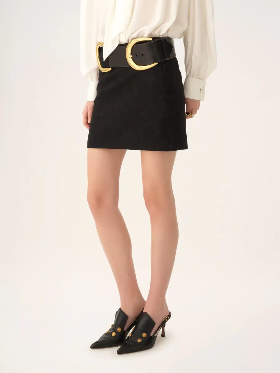 Chloé Straight mini skirt in a wool-mix jacquard | Thumbnail 4 Chloé Straight mini skirt in a wool-mix jacquard | Thumbnail 4