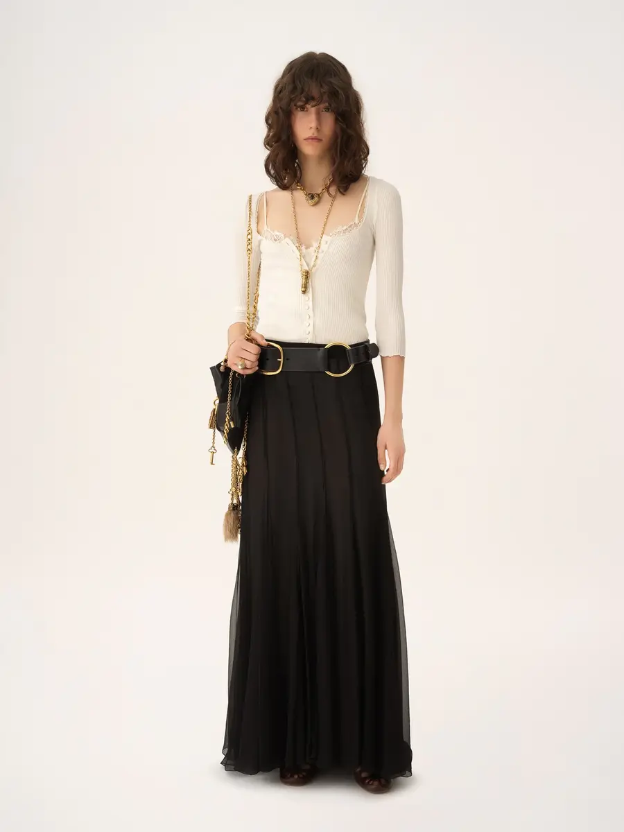 Chloé Fluid maxi skirt in silk mousseline | Thumbnail 4 Chloé Fluid maxi skirt in silk mousseline | Thumbnail 4
