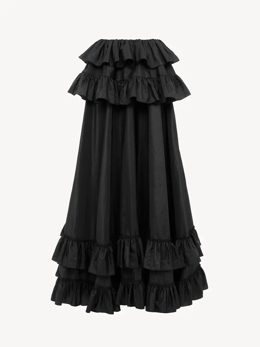 Chloé Tiered maxi skirt in washed silk taffeta | Thumbnail 2 Chloé Tiered maxi skirt in washed silk taffeta | Thumbnail 2