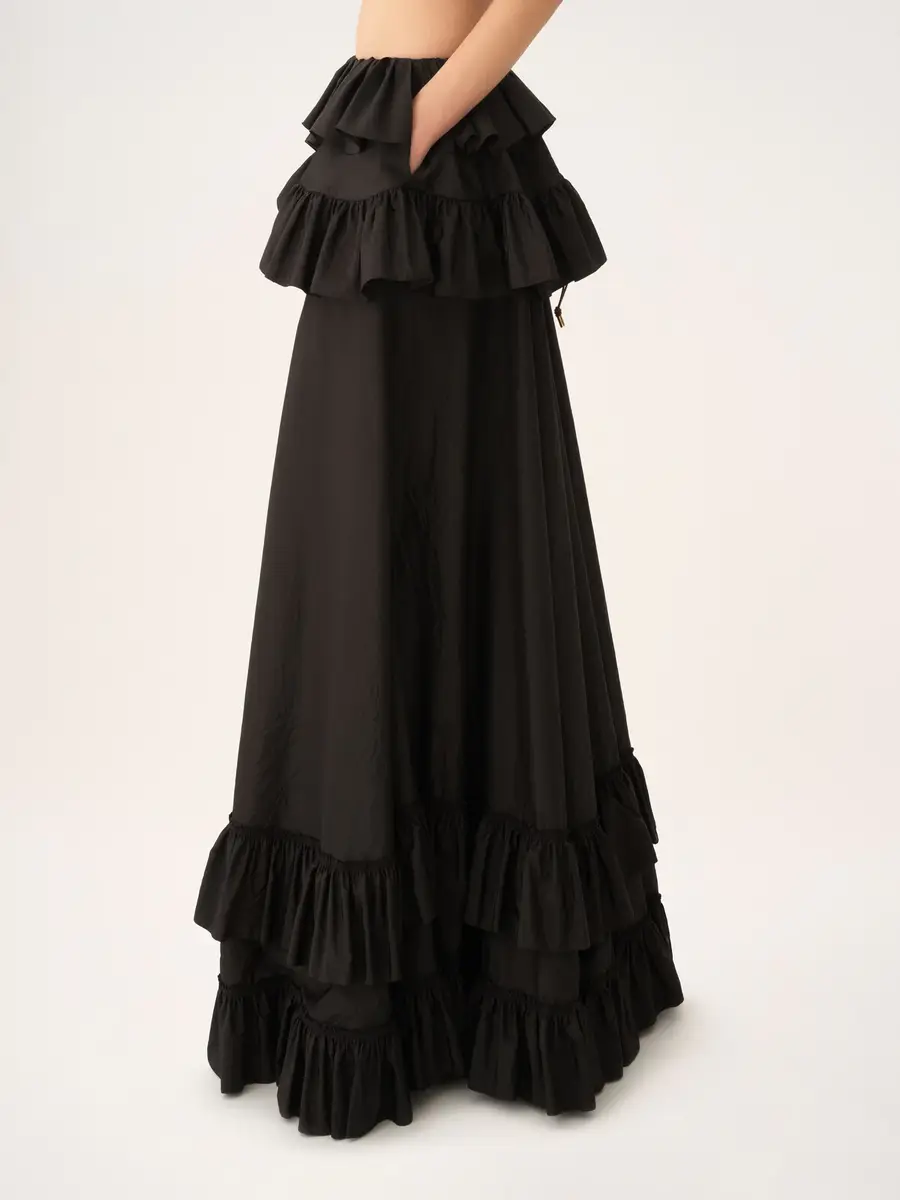 Chloé Tiered maxi skirt in washed silk taffeta | Thumbnail 4 Chloé Tiered maxi skirt in washed silk taffeta | Thumbnail 4