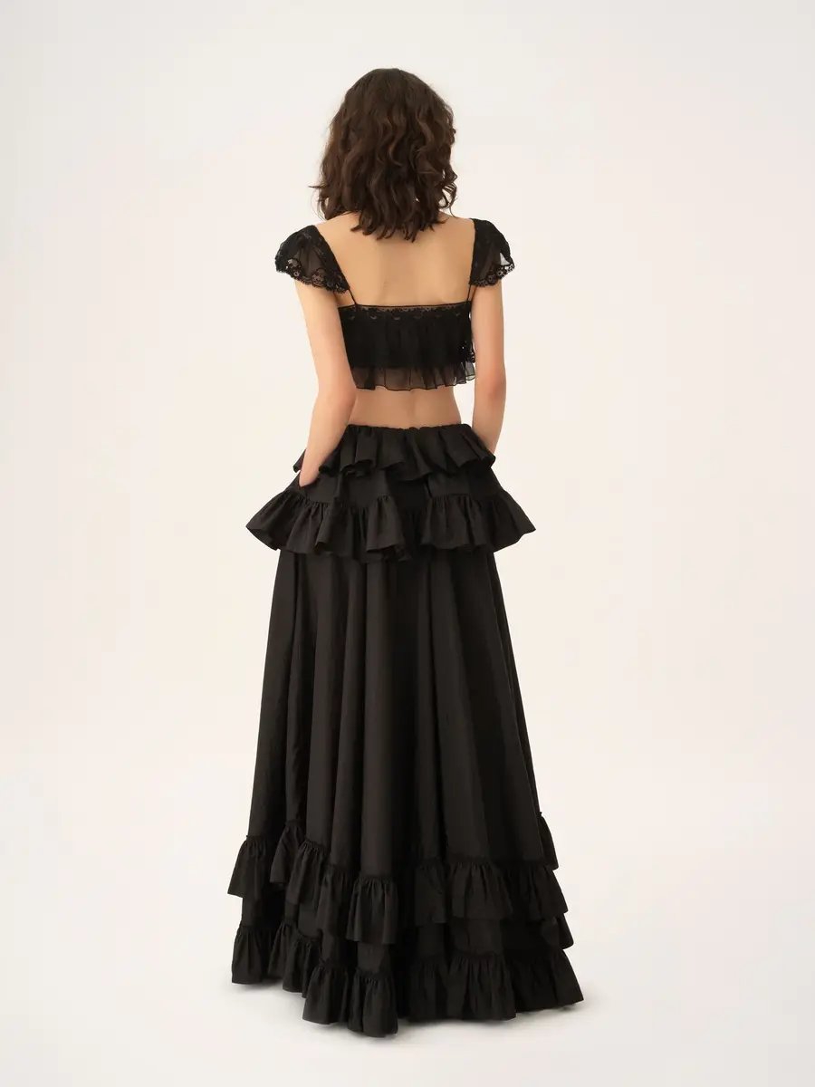 Chloé Tiered maxi skirt in washed silk taffeta | Thumbnail 5 Chloé Tiered maxi skirt in washed silk taffeta | Thumbnail 5