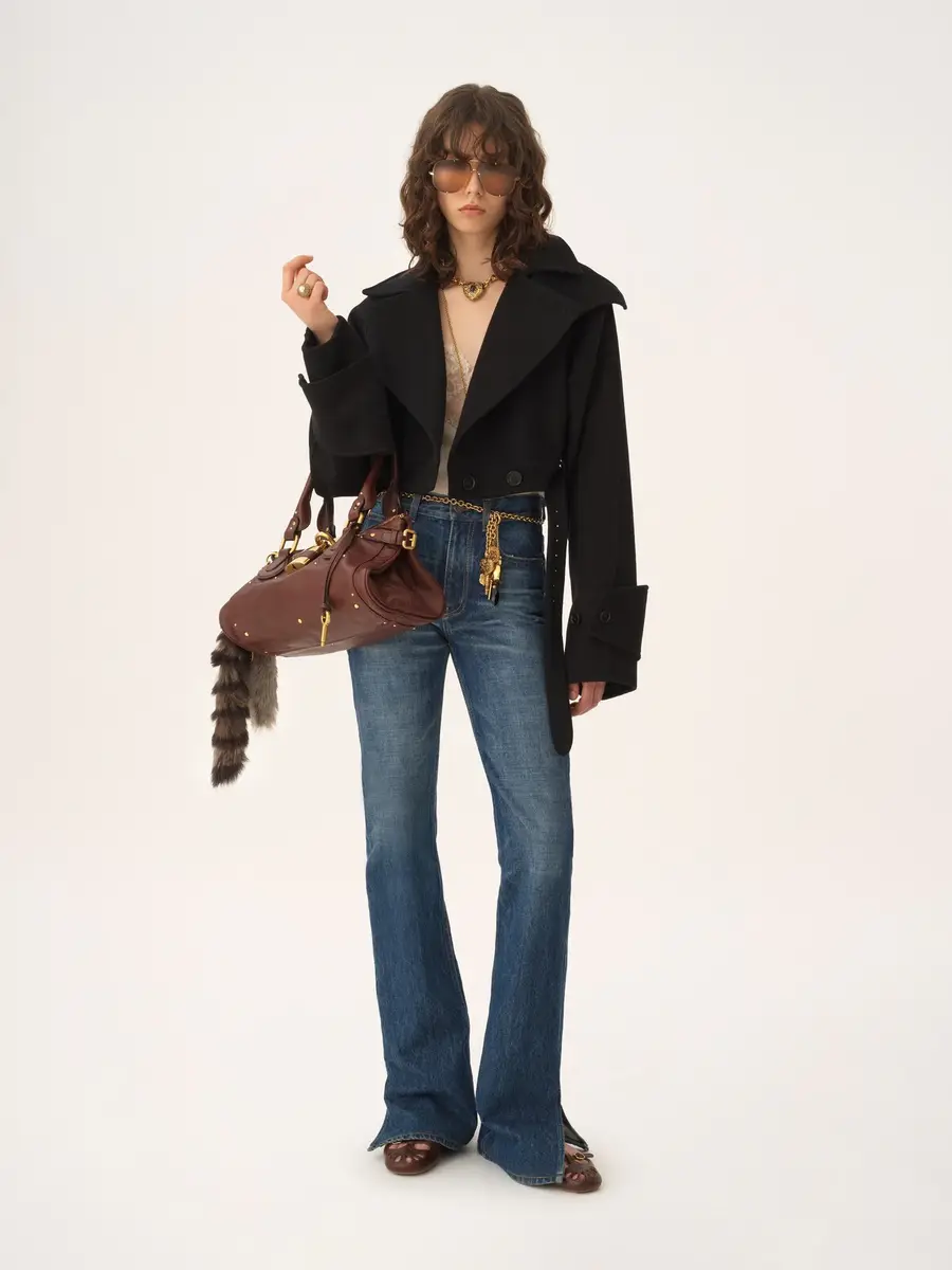 Chloé Cropped coat in double-face wool | Thumbnail 3 Chloé Cropped coat in double-face wool | Thumbnail 3
