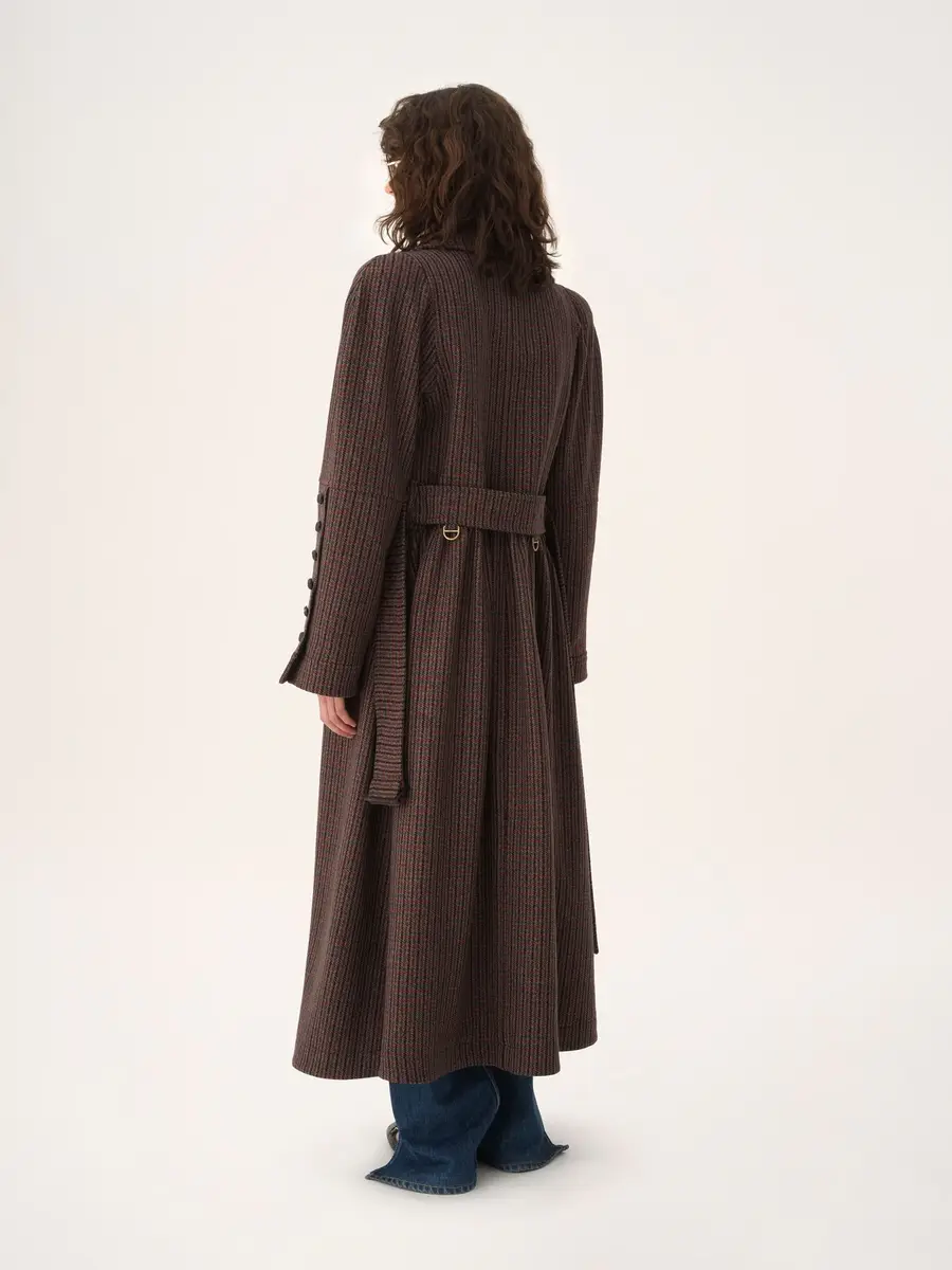 Chloé Double-breasted riding coat in houndstooth wool | Thumbnail 5 Chloé Double-breasted riding coat in houndstooth wool | Thumbnail 5