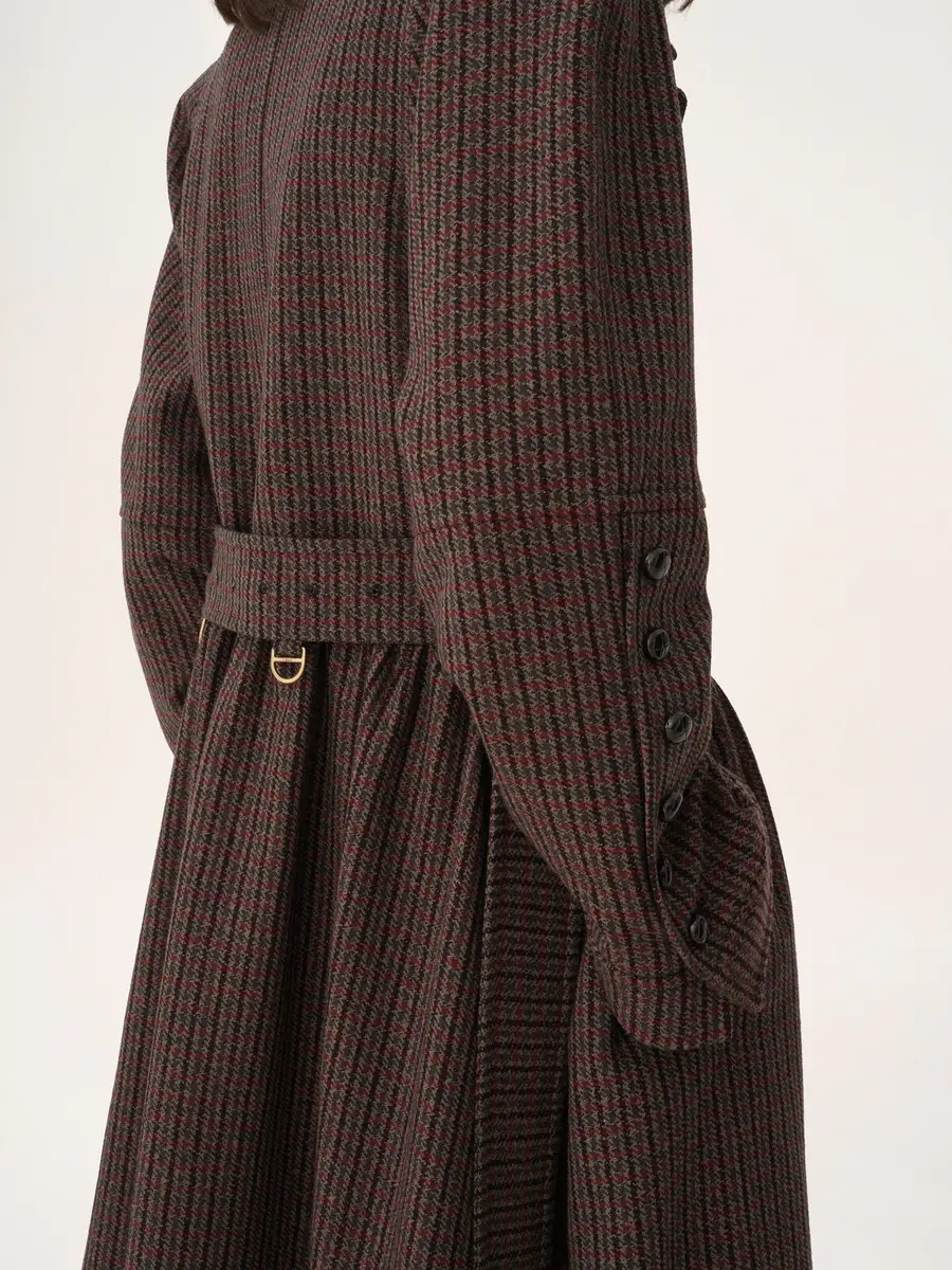 Chloé Double-breasted riding coat in houndstooth wool | Thumbnail 7 Chloé Double-breasted riding coat in houndstooth wool | Thumbnail 7