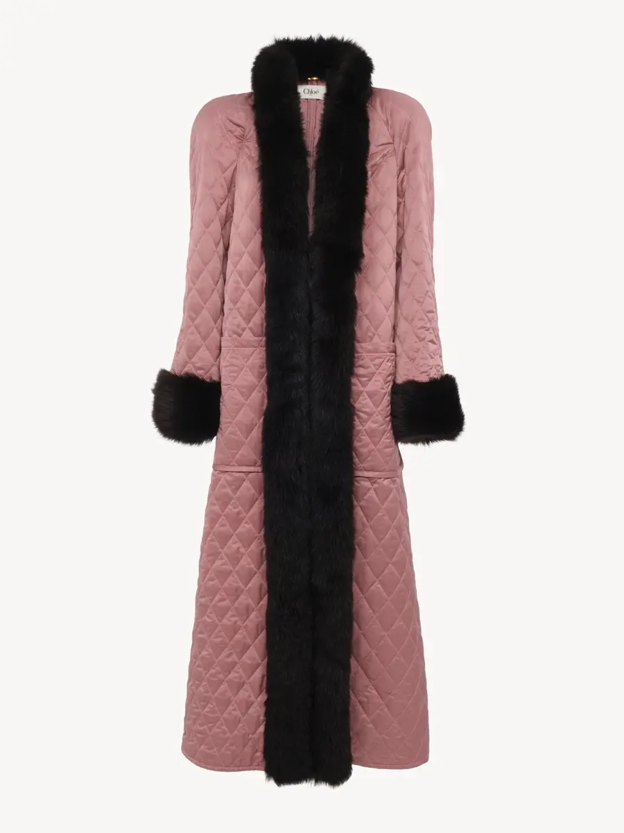 Chloé Long hybrid coat in technical satin | Thumbnail 2 Chloé Long hybrid coat in technical satin | Thumbnail 2