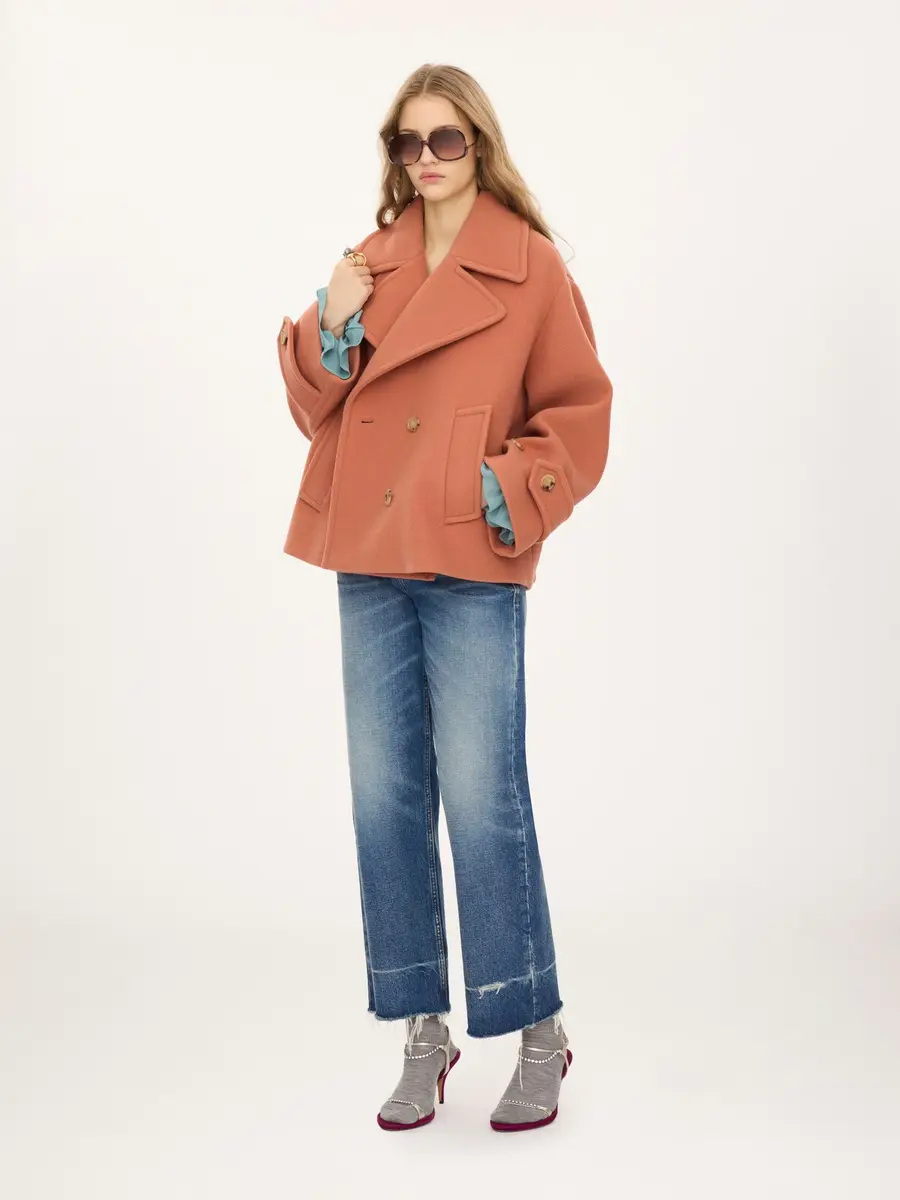 Chloé Oversized short coat in wool | Thumbnail 3 Chloé Oversized short coat in wool | Thumbnail 3