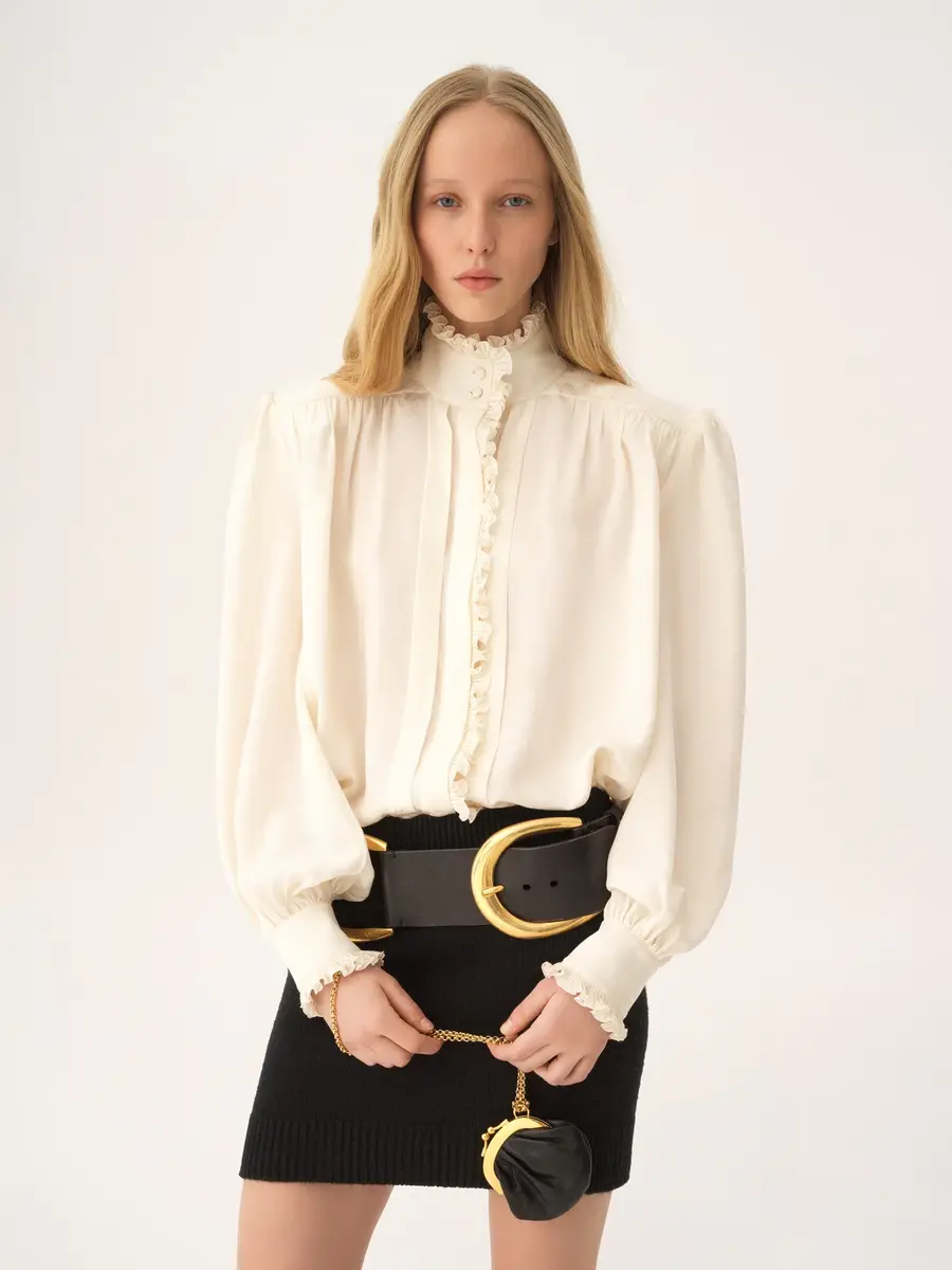 Chloé Fitted mini skirt in a wool & cashmere knit | Thumbnail 4 Chloé Fitted mini skirt in a wool & cashmere knit | Thumbnail 4
